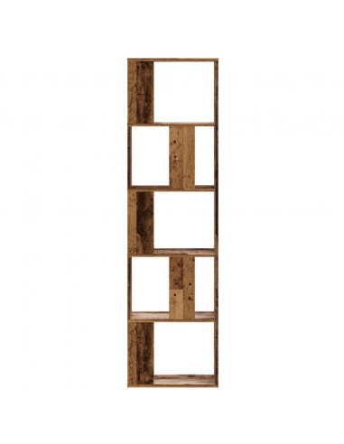 Libreria 5 Ripiani Legno Vecchio 45x23,5x162,5cm Multistrato