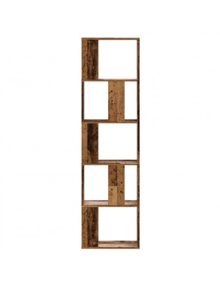 Libreria 5 Ripiani Legno Vecchio 45x23,5x162,5cm Multistrato
