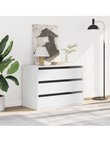 Cassettiera Bianca 80x41x58 cm in Legno Multistrato