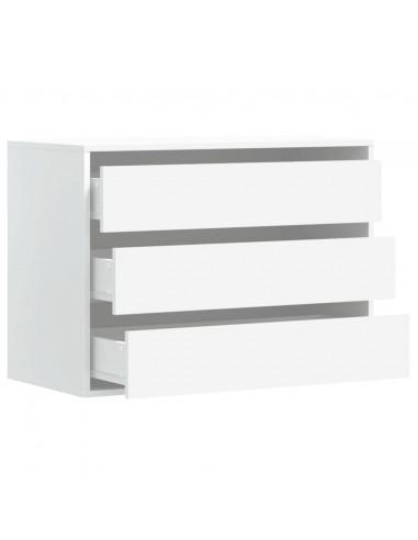 Cassettiera Bianca 80x41x58 cm in Legno Multistrato