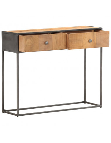 Tavolo Consolle 90x30x75 cm in Legno Massello di Recupero