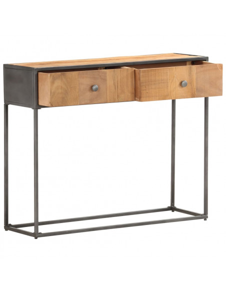 Tavolo Consolle 90x30x75 cm in Legno Massello di Recupero