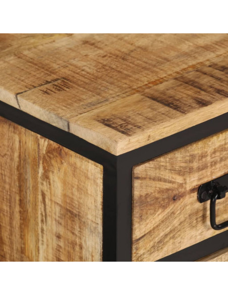 Mobile Porta TV 90x35x40 cm in Legno Massello di Mango Grezzo