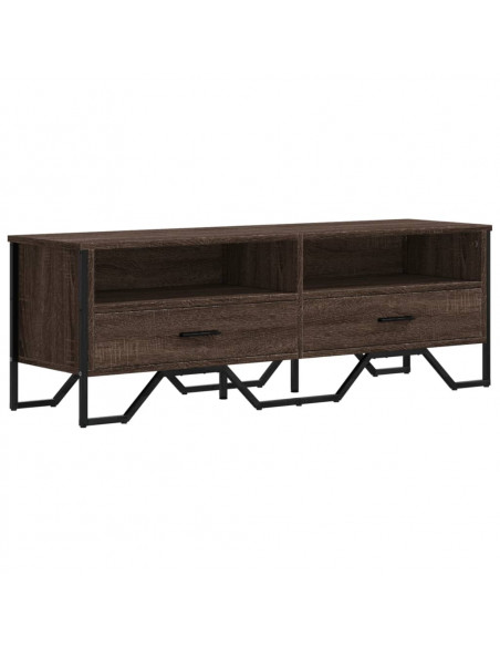 Mobile Porta TV Rovere Marrone 122x34x41cm in Legno Multistrato