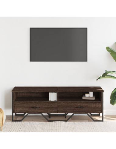 Mobile Porta TV Rovere Marrone 122x34x41cm in Legno Multistrato