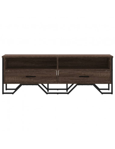 Mobile Porta TV Rovere Marrone 122x34x41cm in Legno Multistrato