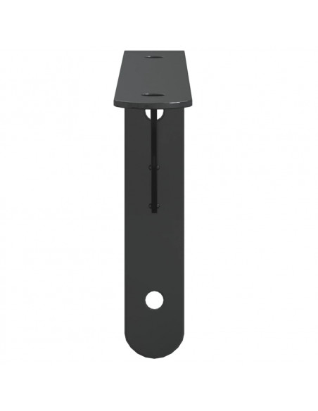 Staffe per Mensola 4 pz 20x2,5x14 cm in Acciaio Inox Nero