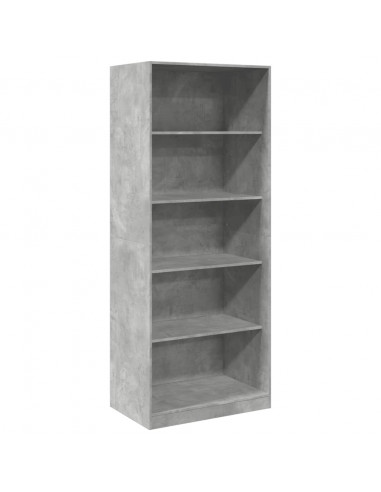 Armadio Grigio Cemento 80x50x200 cm in Legno Multistrato