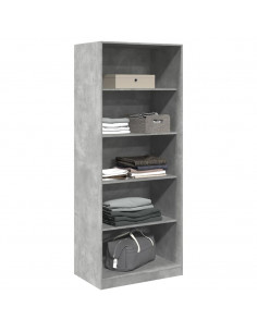 Armadio Grigio Cemento 80x50x200 cm in Legno tecnico 2