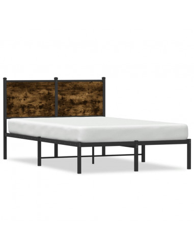 Giroletto con Testiera Metallo Rovere Fumo 120x190 cm