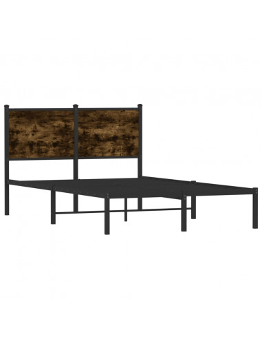 Giroletto con Testiera Metallo Rovere Fumo 120x190 cm