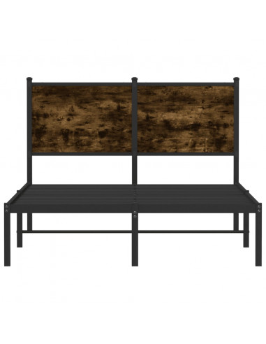 Giroletto con Testiera Metallo Rovere Fumo 120x190 cm