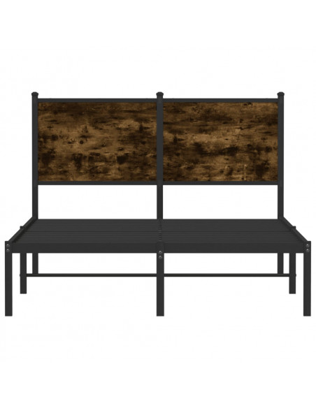 Giroletto con Testiera Metallo Rovere Fumo 120x190 cm