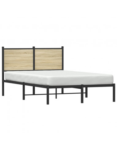 Giroletto con Testiera in Metallo Rovere Sonoma 120x190 cm