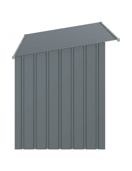 Casetta Cani con Tetto Antracite 196x91x110 cm Acciaio Zincato