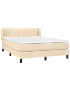 Giroletto a Molle con Materasso Crema 140x200 cm in Tessuto 2