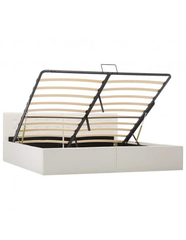 Giroletto con Contenitore Idraulico Bianco Similpelle 180x200cm