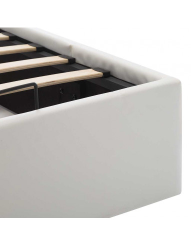 Giroletto con Contenitore Idraulico Bianco Similpelle 180x200cm