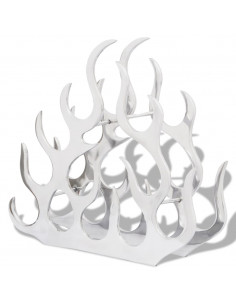 Portabottiglie da Tavola in Alluminio per 11 Bottiglie Argento 2