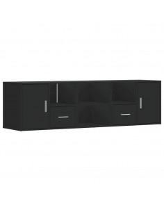 Mobile Angolare Nero 160x40x45 cm in Truciolato 2