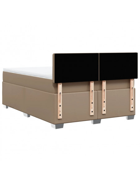 Giroletto a Molle con Materasso Cappuccino 140x200cm Similpelle