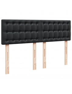 Giroletto a Molle con Materasso Nero 140x190 cm in Similpelle 2