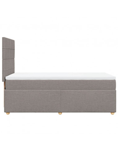 Giroletto a Molle con Materasso Tortora 90x190 cm in Tessuto