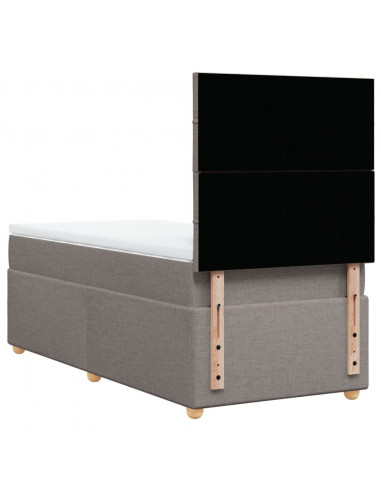 Giroletto a Molle con Materasso Tortora 90x190 cm in Tessuto