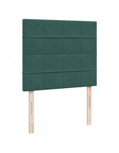 Giroletto a Molle con Materasso Verde Scuro 120x190 cm Velluto 2