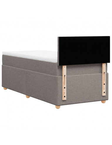 Giroletto a Molle con Materasso Tortora 90x190 cm in Tessuto