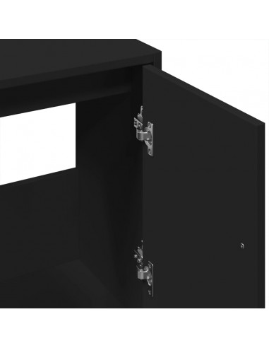 Mobile Lavabo Nero 63x29x55 cm in Truciolato