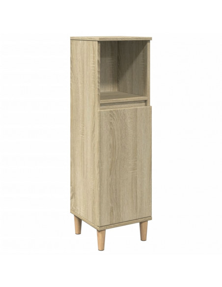 Armadietto da Bagno Rovere Sonoma 30x30x100cm Legno Multistrato