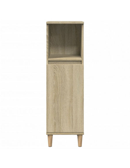 Armadietto da Bagno Rovere Sonoma 30x30x100cm Legno Multistrato
