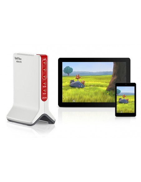 Box FRITZ! 6820 LTE (v3) INT router wireless Gigabit Ethernet Banda singola (2.4 GHz) 4G Rosso, Bianco