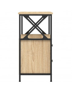 Comodino Rovere Sonoma 34x35,5x70 cm in Legno Multistrato 2