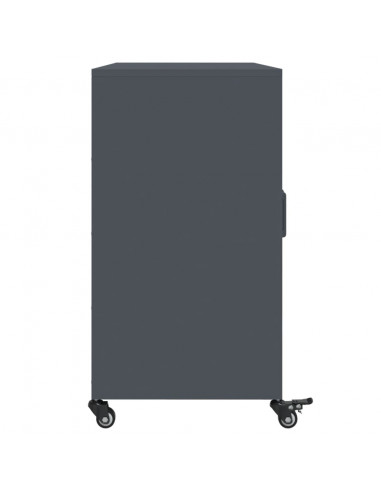 Credenza Antracite 100,5x39x72 cm in Acciaio Laminato a Freddo