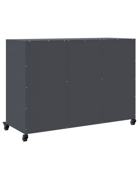 Credenza Antracite 100,5x39x72 cm in Acciaio Laminato a Freddo