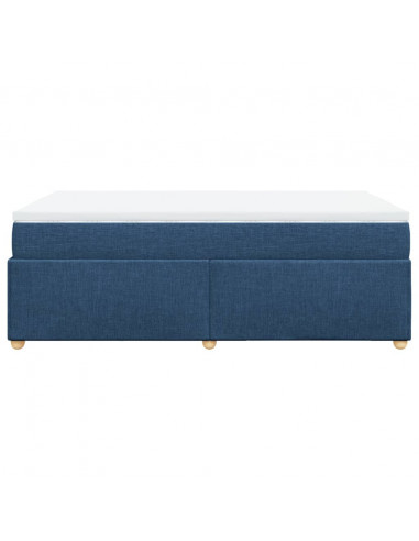 Giroletto a Molle con Materasso Blu 120x200 cm in Tessuto