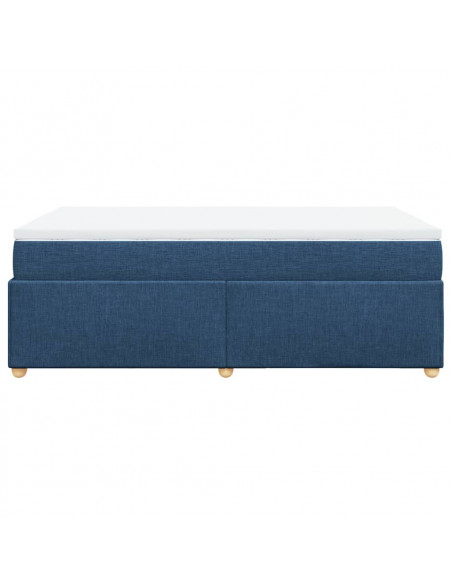 Giroletto a Molle con Materasso Blu 120x200 cm in Tessuto
