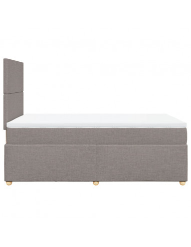 Giroletto a Molle con Materasso Tortora 120x200 cm in Tessuto