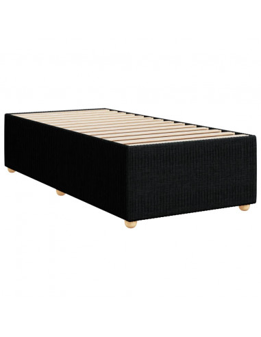 Giroletto a Molle con Materasso Nero 90x190 cm in Tessuto