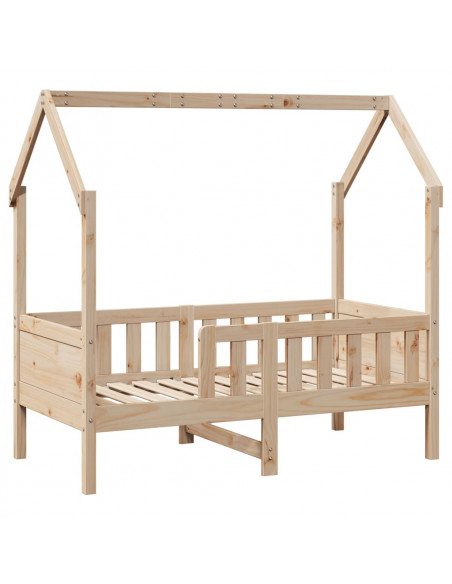 Giroletto Casetta per Bambini 80x160 cm Legno Massello di Pino