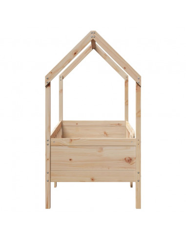 Giroletto Casetta per Bambini 80x160 cm Legno Massello di Pino