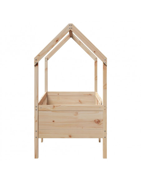 Giroletto Casetta per Bambini 80x160 cm Legno Massello di Pino