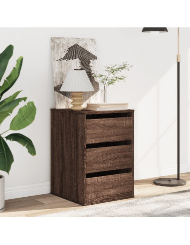 Cassettiera Angolo Rovere Marrone 40x41x58cm Legno Multistrato