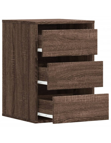 Cassettiera Angolo Rovere Marrone 40x41x58cm Legno Multistrato