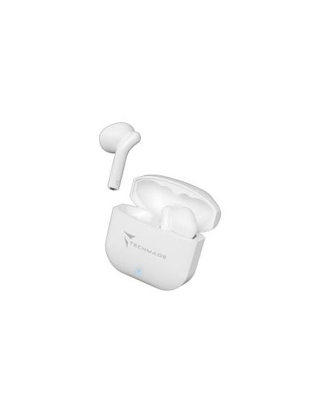 Techmade Auricolari Senza Filo Con Box di Ricarica White