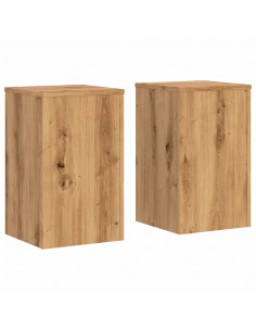 Supporti per Piante 2 pz Rovere 30x30x50 cm in Multistrato