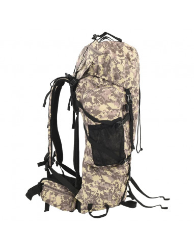 Zaino da Trekking Cammello Mimetico 60 L in Tessuto Oxford