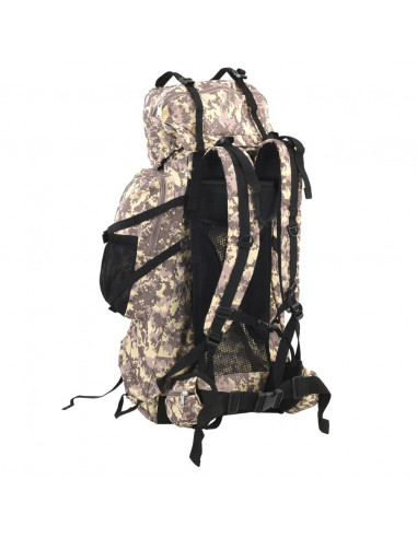 Zaino da Trekking Cammello Mimetico 60 L in Tessuto Oxford
